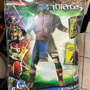 NINJA TURTLE LEONDARO MUSCLE JUMPSUIT ADULT COSTUME X LARGE 44-46